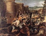 GIuseppe Cesari Called Cavaliere arpino St Clare with the Scene of the Siege of Assisi oil painting on canvas